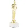 Trofeo Económico Dorado de Figura de un Oscar con estrella de 20,5 cm de Altura