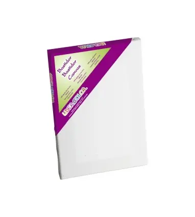 Bastidor lidercolor 20p lienzo grapado lateral algodon 100% marco pawlonia 1,8x3,8 cm bordes madera 73x54 cm