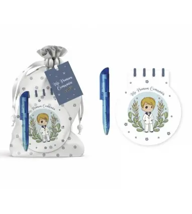 MI PRIMERA COMUNION LIBRETA + BOLI EN BOLSITA Niño o Niña