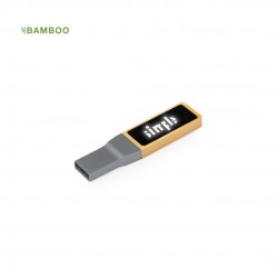 MEMORIA USB OLSON 16GB de bambú y aluminio con iluminacion