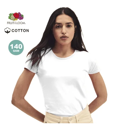 CAMISETA Fruit of the Loom MUJER BLANCA ICONIC