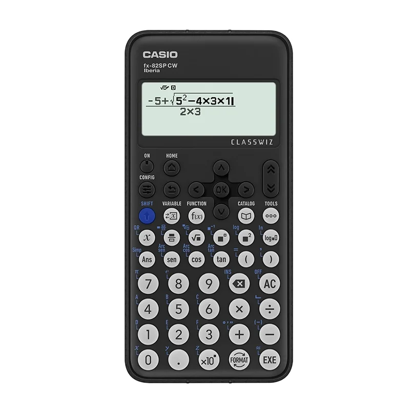 Calculadora casio fx-82sp cw iberia classwiz cientifica + 300 funciones 9 memorias con tapa.