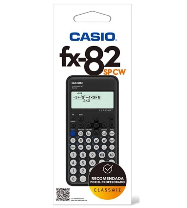 Calculadora casio fx-82sp cw iberia classwiz cientifica + 300 funciones 9 memorias con tapa.