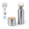 SET DEBRIS de Bidón Térmico de 500 ml y Vaso Térmico 300 ml de Acero Inoxidable y Bambú