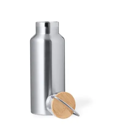 SET DEBRIS de Bidón Térmico de 500 ml y Vaso Térmico 300 ml de Acero Inoxidable y Bambú