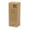 SET DEBRIS de Bidón Térmico de 500 ml y Vaso Térmico 300 ml de Acero Inoxidable y Bambú
