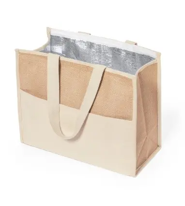 BOLSA NEVERA PRESLI de Yute, Algodón y Aluminio