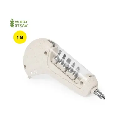 FLEXÓMETRO MULTIHERRAMIENTA DRANKIL de 1 Metro con 6 accesorios de Caña de Trigo y ABS