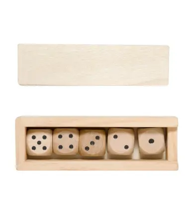 JUEGO de 5 dados ATANIN de madera