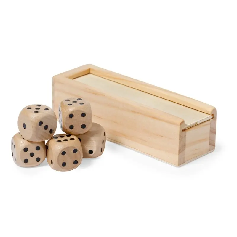 JUEGO de 5 dados ATANIN de madera