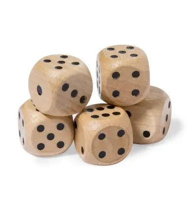 JUEGO de 5 dados ATANIN de madera