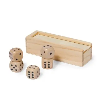 JUEGO de 5 dados ATANIN de madera