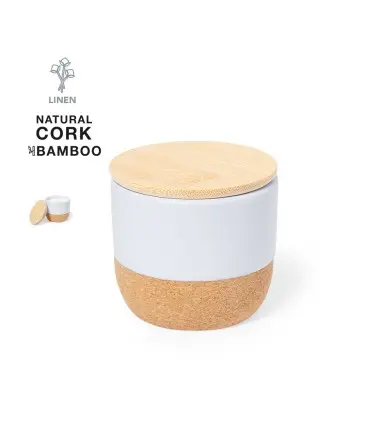 VELA AROMÁTICA LAVOLIA de Cerámica, Corcho y Bambú