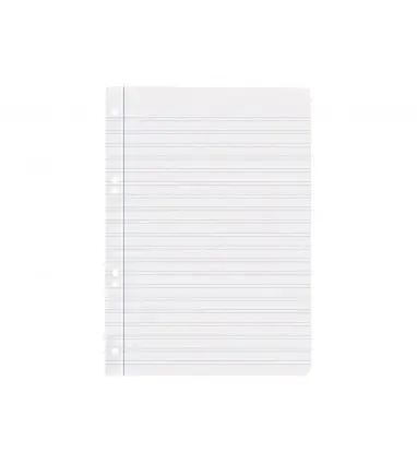 Recambio liderpapel cuarto 100 hojas 60g/m2 pauta cuarta 3.5mm con margen 6 taladros