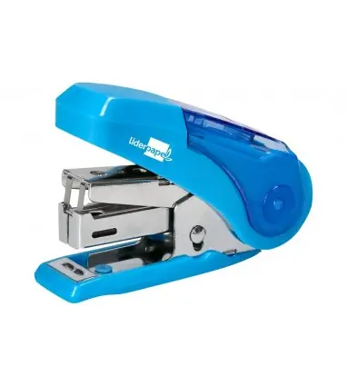 Grapadora liderpapel micro con regalo de funda y caja de 1000 grapas numero 10 capacidad 12 hojas colores surtidos