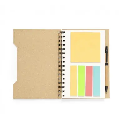 LIBRETA MECONY de Cartón Reciclado con Bolígrafo y Notas