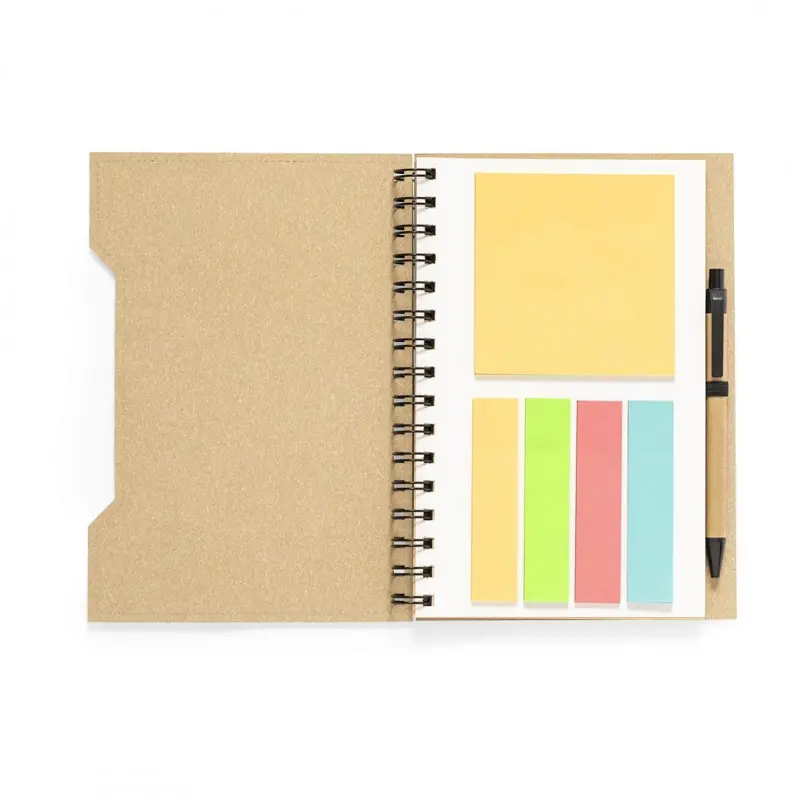 LIBRETA MECONY de Cartón Reciclado con Bolígrafo y Notas