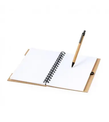 LIBRETA MECONY de Cartón Reciclado con Bolígrafo y Notas