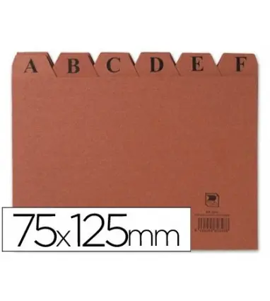 Indice fichero carton numero 2 75x125 mm