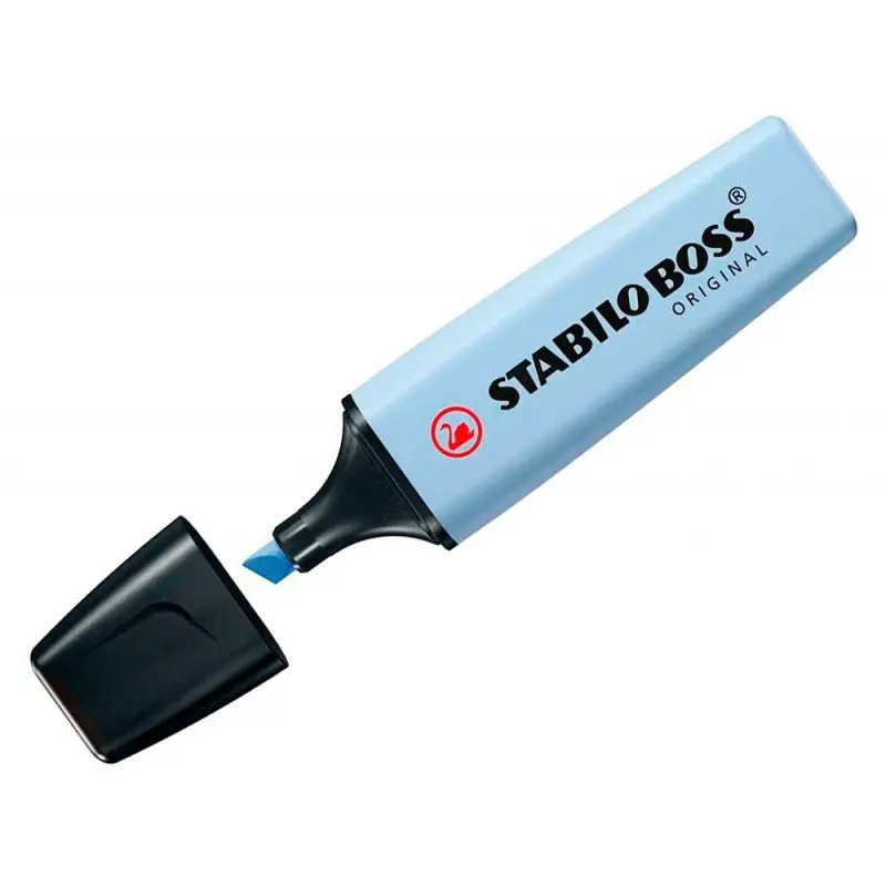 Rotulador stabilo boss fluorescente 70 pastel azul nublado