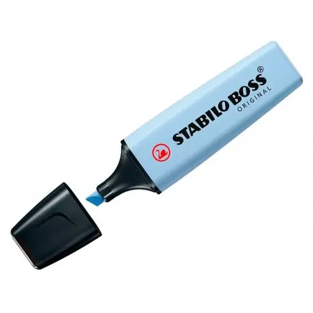 Rotulador stabilo boss fluorescente 70 pastel azul nublado