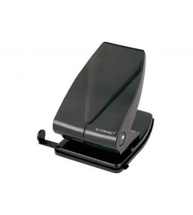 Taladrador q-connect kf01236 2 taladros -color negro -abertura 3,5 mm para 35 hojas