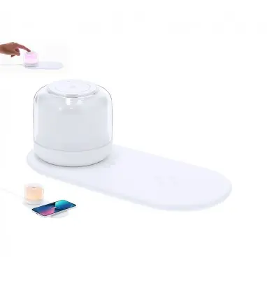 Lámpara con 12 ledes y Cargador Inalámbrico 15W Reginal