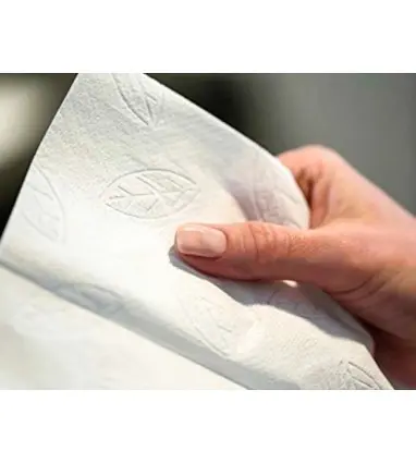 Toalla de papel engarzada 2 capas 21x33 cm paquete de 200 unidades para dispensador h2.