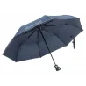PARAGUAS plegable NEREUS de RPET con banda reflectante y sistema antiviento