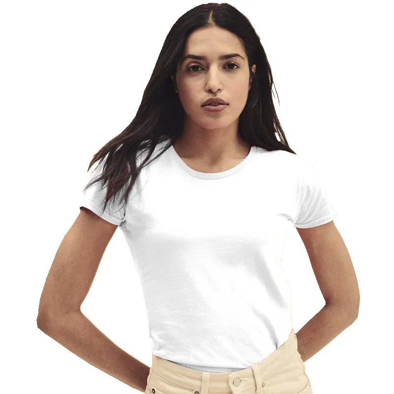 CAMISETA Fruit of the Loom MUJER BLANCA ICONIC