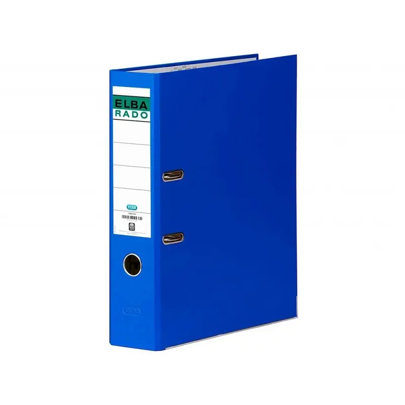 Archivador de palanca elba carton forrado din a4 azul lomo de 80 mm rado chic