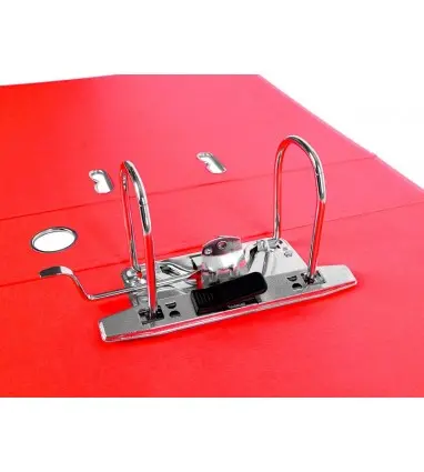 Archivador de palanca liderpapel a4 documenta forrado pvc con rado lomo 75mm rojo compresor metalico