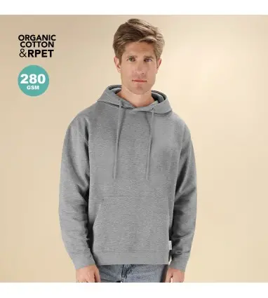 Sudadera Adulto con Capucha Dretius de Algodón Orgánico y Poliéster RPET