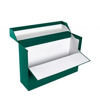 Caja transferencia liderpapel folio lomo 118 mm color verde 390x118x260 mm