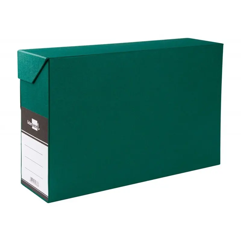 Caja transferencia liderpapel folio lomo 118 mm color verde 390x118x260 mm
