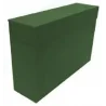 Caja transferencia mariola folio doble carton forrado geltex lomo 20 cm color verde