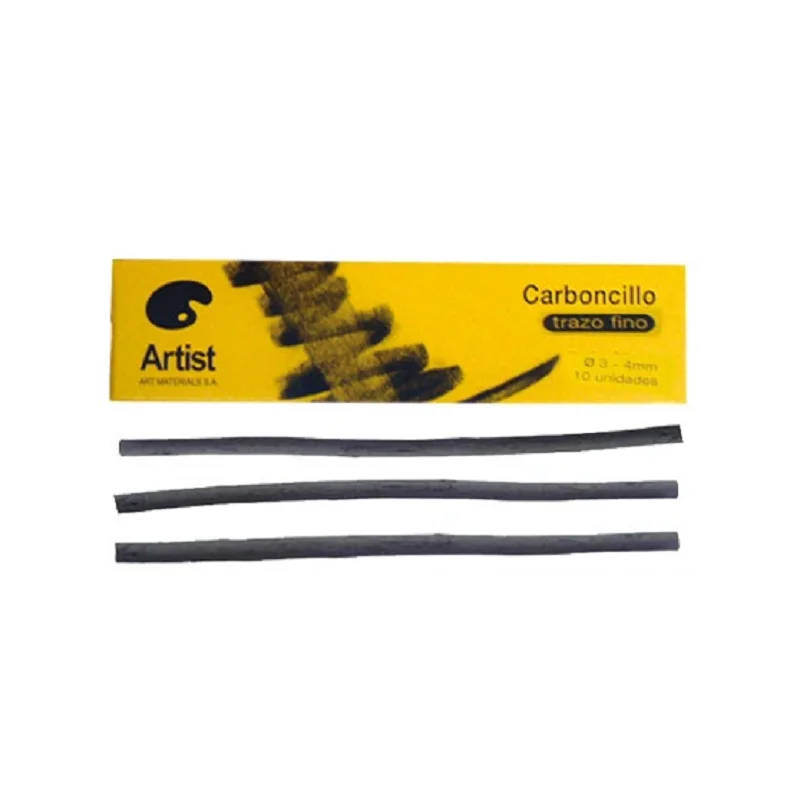 Carboncillo artist fino 3-4 mm caja de 10 unidades