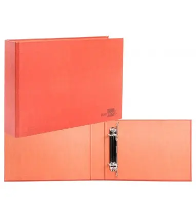 Carpeta de 2 anillas 25mm mixtas liderpapel cuarto apaisado carton cuero forrado compresor plastico