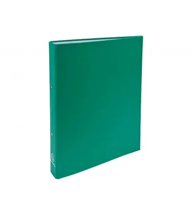 Carpeta de 2 anillas 30mm redondas exacompta din a4 carton forrado verde oscuro