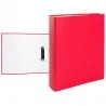 Carpeta de 2 anillas 40mm mixtas liderpapel folio carton forrado paper coat plastico roja