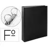 Carpeta de 2 anillas 40mm mixtas liderpapel folio carton forrado paper coat plastico negra