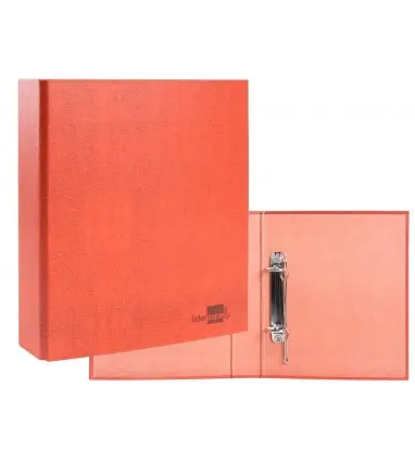 Carpeta de 2 anillas 40mm mixtas liderpapel folio carton cuero forrado compresor plastico