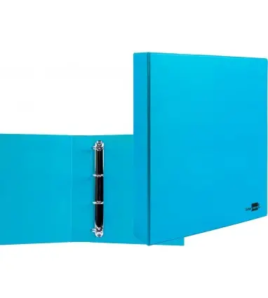 Carpeta de 4 anillas 40 mm mixtas liderpapel a4 carton forrado pvc azul