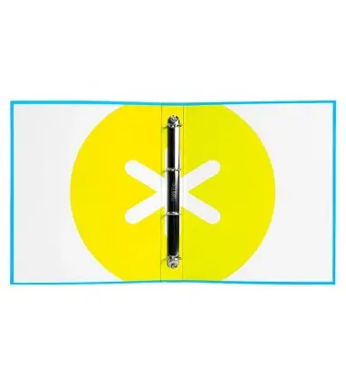 Carpeta antartik a4 forrada 4 anillas 25 mm redondas color azul