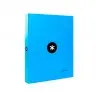 Carpeta antartik a4 forrada 4 anillas 25 mm redondas color azul