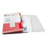 Carpeta liderpapel clasificador fuelle 42159 polipropileno a4 tte 2 huecos tarjetas spectrafile 13 dpto