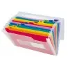 Carpeta liderpapel clasificador fuelle 42159 polipropileno a4 tte 2 huecos tarjetas spectrafile 13 dpto