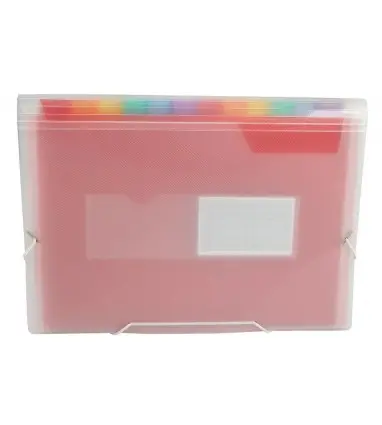 Carpeta liderpapel clasificador fuelle 42159 polipropileno a4 tte 2 huecos tarjetas spectrafile 13 dpto