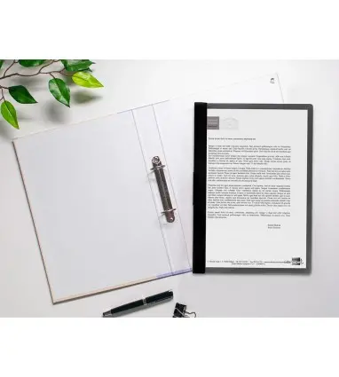 Carpeta liderpapel dossier pinza lateral 45325 polipropileno din a4 negro 60 hojas pinza deslizante