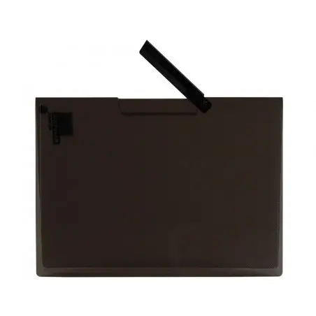 Carpeta liderpapel dossier pinza lateral 35485 polipropileno din a4 negra 30 hojas pinza giratoria